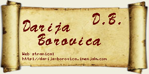 Darija Borovica vizit kartica